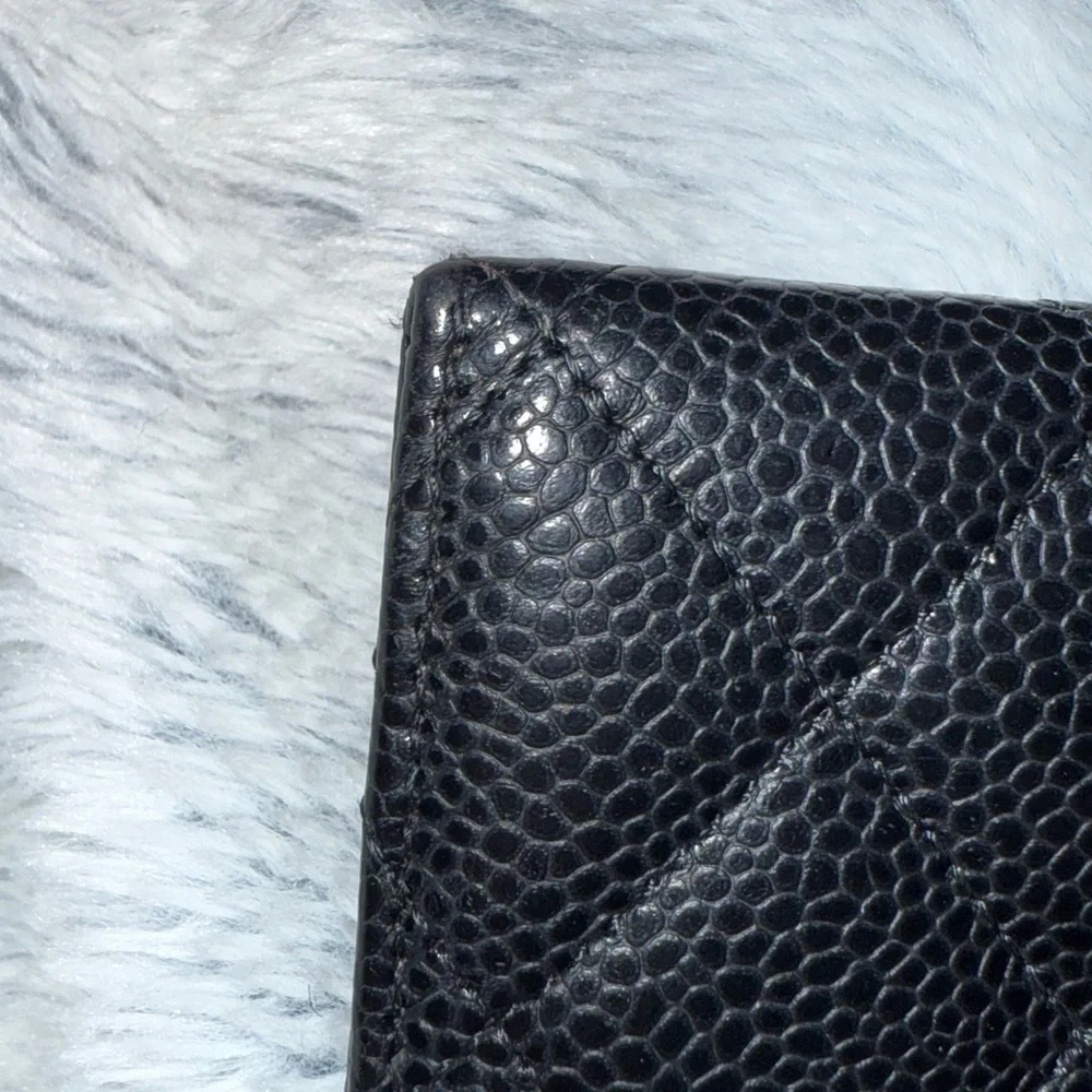 Chanel Black Quilted Caviar Leather Wallet - Picture 8 of 9